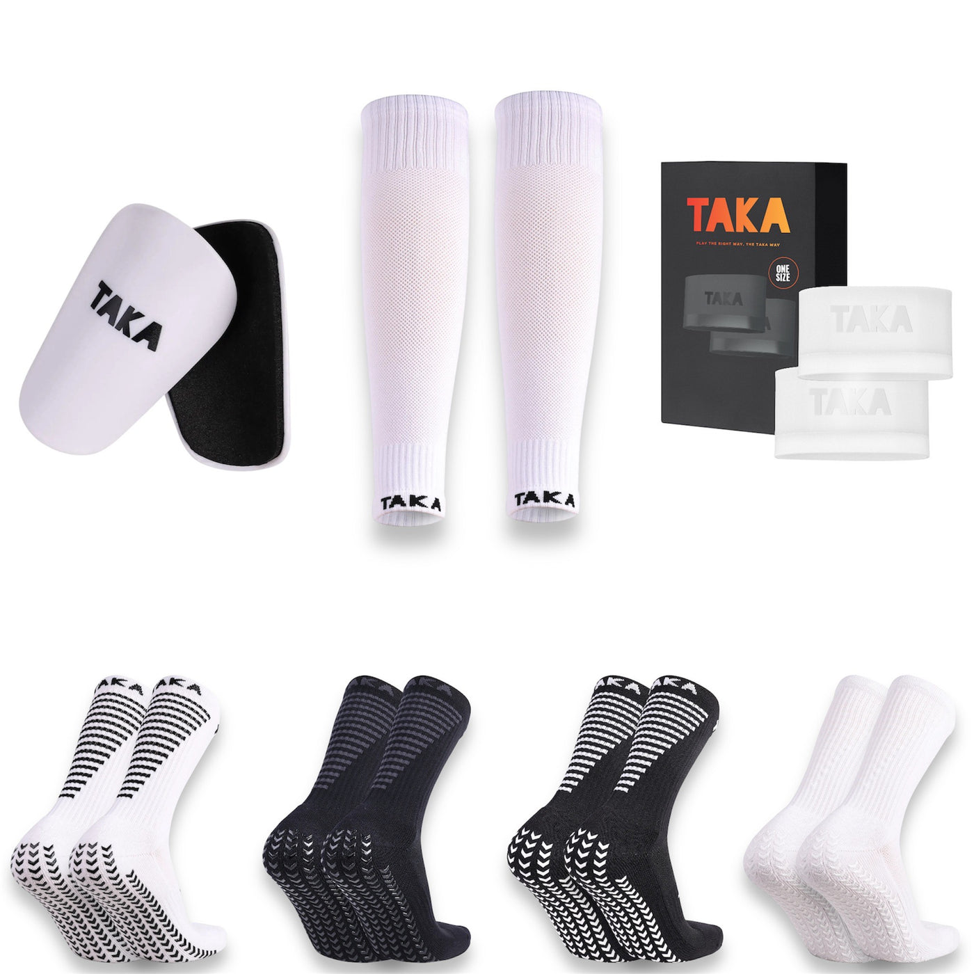 The Pro Package - White Mini Shin Pads