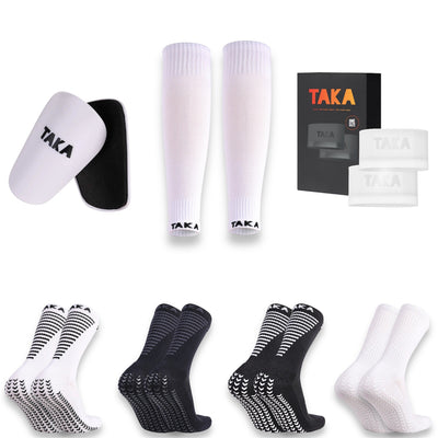 The Pro Package - White Mini Shin Pads - TAKA